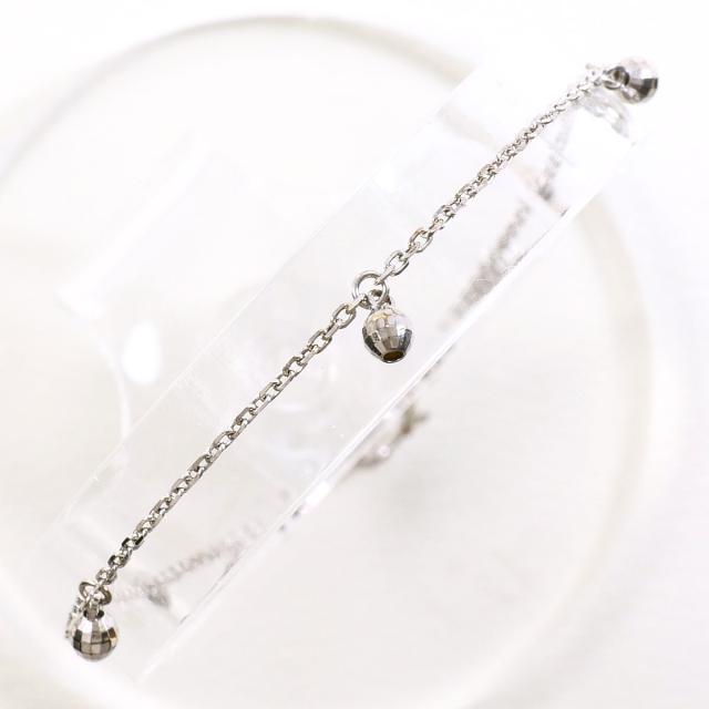 K18 18金 WG ホワイトゴールド ブレスレット 総重量約1.5g 約18cm 中古ジュエリー