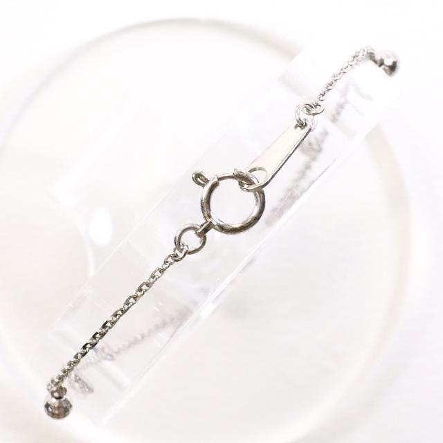 K18 18金 WG ホワイトゴールド ブレスレット 総重量約1.5g 約18cm 中古ジュエリー