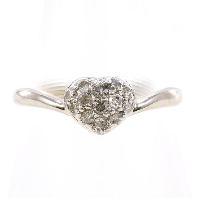K18 18金 WG ホワイトゴールド リング・指輪 11号 ダイヤ 0.20 ct 総 