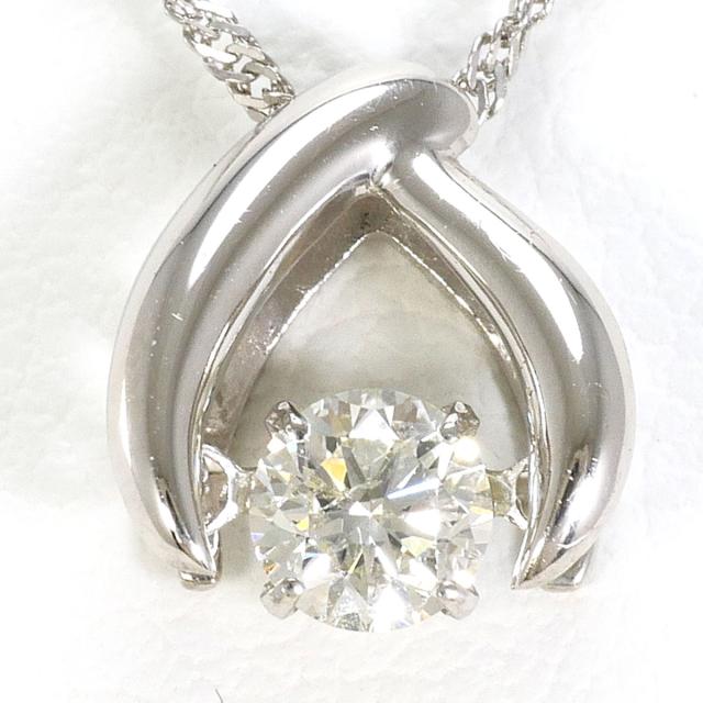 PT900 プラチナ PT850 プラチナ ネックレス ダイヤ 0.20ct 総重量約1.8g 約40cm 中古ジュエリー
