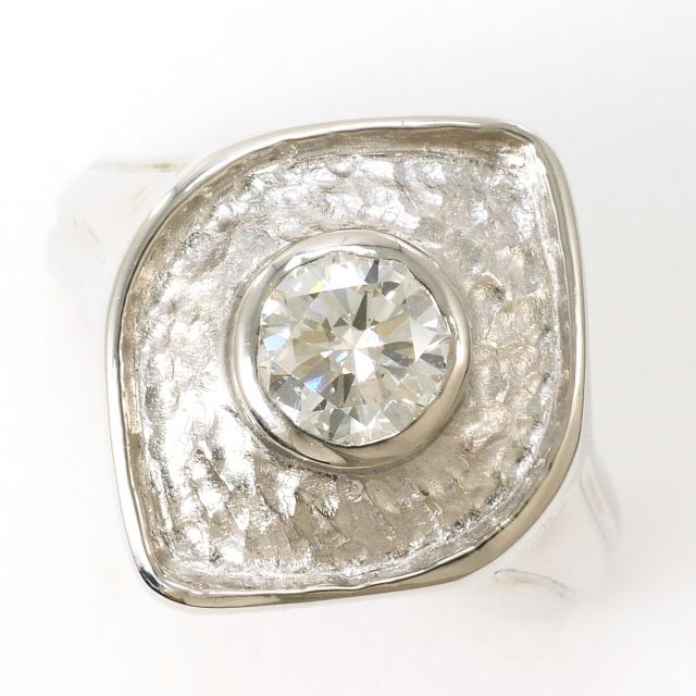 【通常価格より20%OFF】PT900 プラチナ リング・指輪 14.5号 ダイヤ 1.0ct VS2 鑑定書 総重量約14.4g 中古ジュエリー