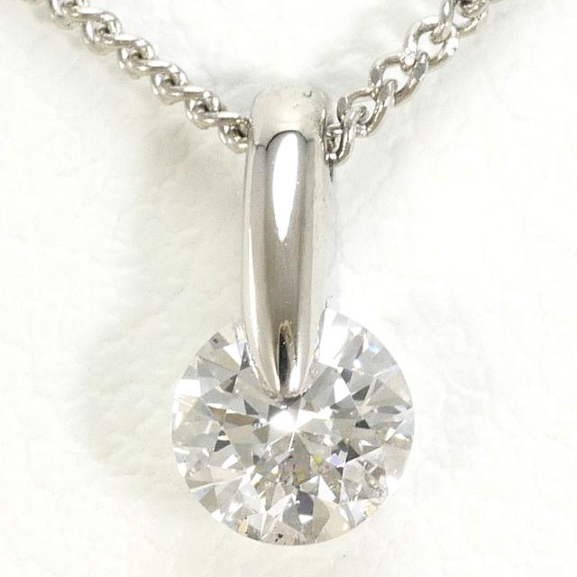 PT900 プラチナ PT850 プラチナ ネックレス ダイヤ 0.22ct 総重量約1.7g 約40cm 中古ジュエリー