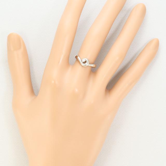 PT900 プラチナ リング・指輪 9号 ダイヤ 0.05ct 総重量約3.2g 中古ジュエリー_5