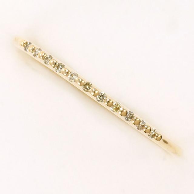 K10 10金 YG イエローゴールド リング・指輪 10号 ダイヤ 0.03ct 総重量約0.7g 中古ジュエリー