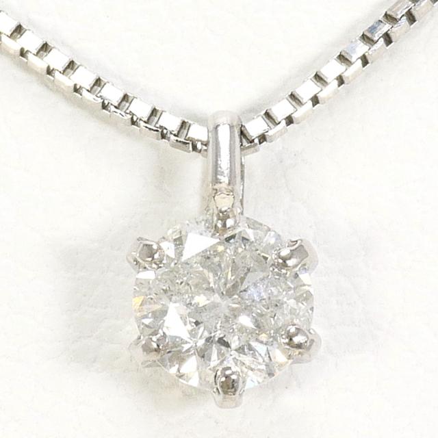 PT900 プラチナ PT850 プラチナ ネックレス ダイヤ 0.3ct 総重量約2.7g 
