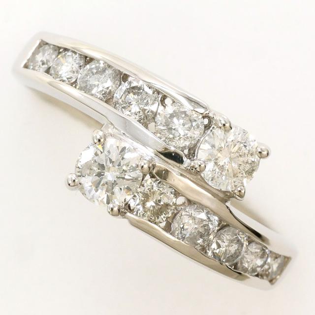PT900 プラチナ リング・指輪 11.5号 ダイヤ 1.00ct 鑑別書 総重量約3.5g 中古ジュエリー