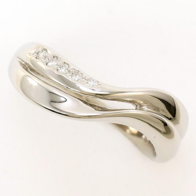 【通常価格より20%OFF】PT900 プラチナ リング・指輪 16号 ダイヤ 0.05ct 鑑別書 総重量約5.1g 中古ジュエリー