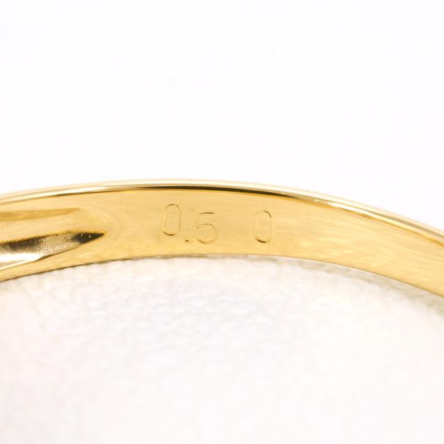 K18 18金 YG イエローゴールド リング・指輪 13.5号 ブラウンダイヤ 0.50ct 総重量約1.6g 中古ジュエリー_4