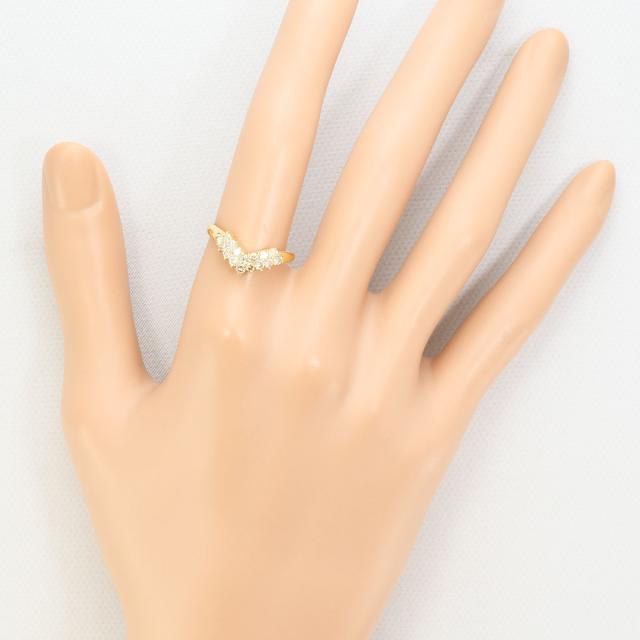 K18 18金 YG イエローゴールド リング・指輪 13.5号 ブラウンダイヤ 0.50ct 総重量約1.6g 中古ジュエリー_5