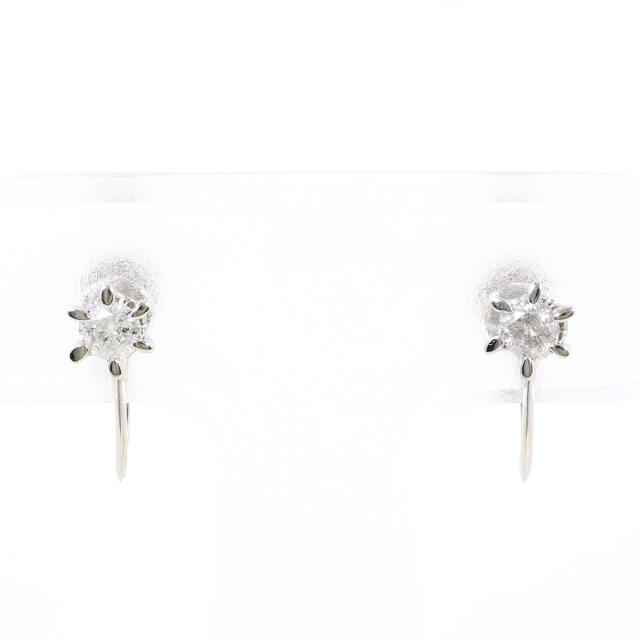 PT900 プラチナ イヤリング ダイヤ 0.1ct 総重量約1.7g 中古ジュエリー
