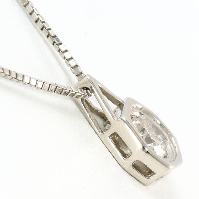 PT850 プラチナ ネックレス ダイヤ 0.26ct I1 鑑定書 総重量約3.1g 約40cm 中古ジュエリー_1