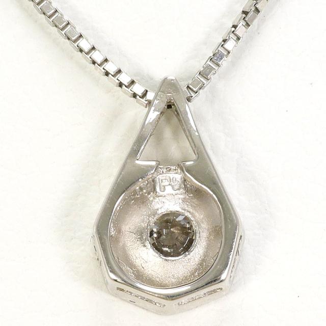 PT850 プラチナ ネックレス ダイヤ 0.26ct I1 鑑定書 総重量約3.1g 約40cm 中古ジュエリー_2