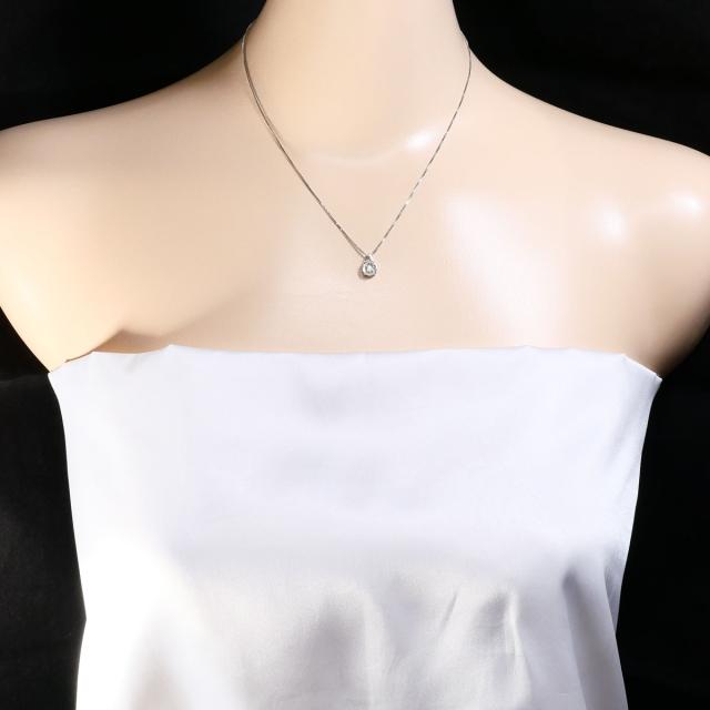 PT850 プラチナ ネックレス ダイヤ 0.26ct I1 鑑定書 総重量約3.1g 約40cm 中古ジュエリー_5