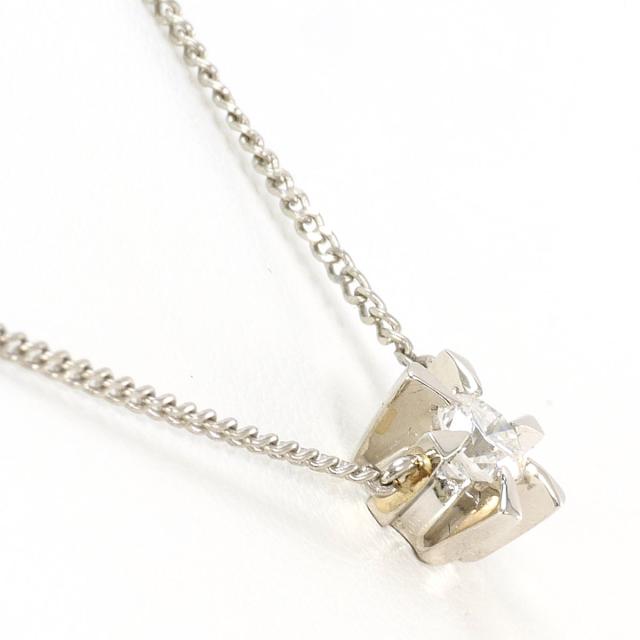 PT プラチナ PT850 プラチナ ネックレス ダイヤ 0.20ct SI2 鑑定書 総重量約2.8g 約40cm 中古ジュエリー_1