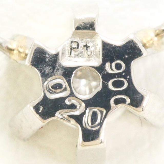 PT プラチナ PT850 プラチナ ネックレス ダイヤ 0.20ct SI2 鑑定書 総重量約2.8g 約40cm 中古ジュエリー_3
