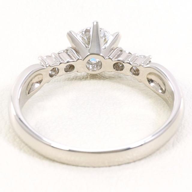 PT900 プラチナ リング・指輪 14号 ダイヤ 0.507ct ダイヤ 0.13ct VS1 鑑定書 総重量約4.2g 中古ジュエリー_3