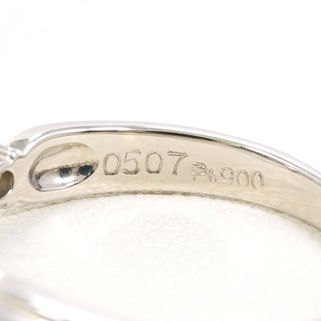 PT900 プラチナ リング・指輪 14号 ダイヤ 0.507ct ダイヤ 0.13ct VS1 鑑定書 総重量約4.2g 中古ジュエリー_4