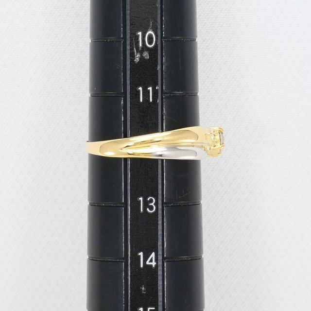 PT900 プラチナ K18 YG イエローゴールド リング・指輪 12号 ダイヤ 0.25 ct 総重量約2.2g 中古ジュエリー_6