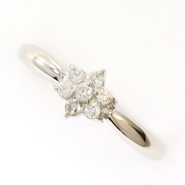 PT900 プラチナ リング・指輪 12号 ダイヤ 0.13 ct 総重量約2.1g 中古