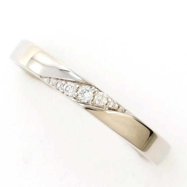 PT950 プラチナ リング・指輪 13号 ダイヤ 0.04 ct 総重量約3.5g 中古ジュエリー