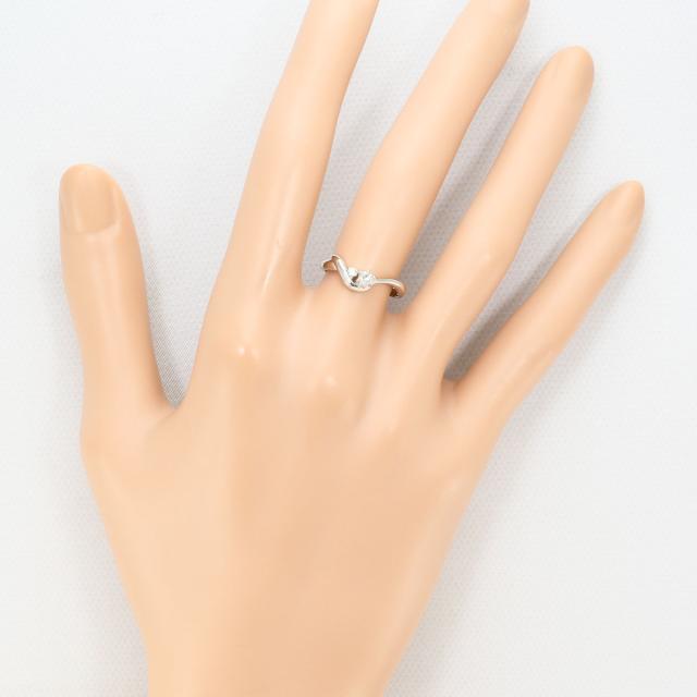 PT900 プラチナ リング・指輪 9号 ダイヤ 0.12 ct 総重量約2.7g 中古ジュエリー_5