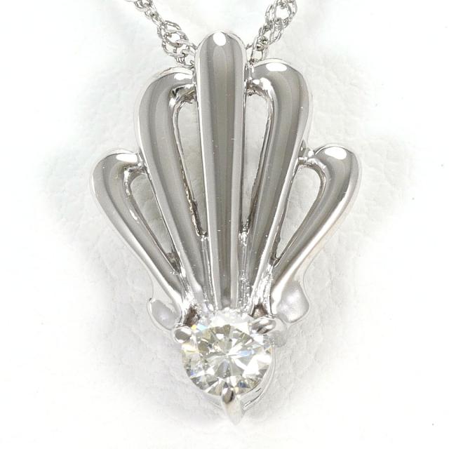 PT900 プラチナ PT850 プラチナ ネックレス ダイヤ 0.11ct 総重量約2.8g 約39cm 中古ジュエリー