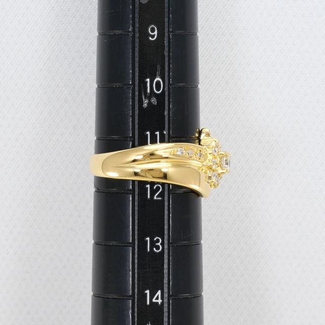 K18 18金 YG イエローゴールド リング・指輪 11.5号 ダイヤ 0.34ct 