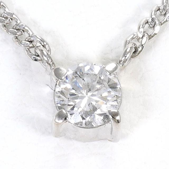 【通常価格より15%OFF】PT900 プラチナ PT850 プラチナ ネックレス ダイヤ 0.18 ct カード鑑別書 総重量約3.9g 約41cm 中古ジュエリー