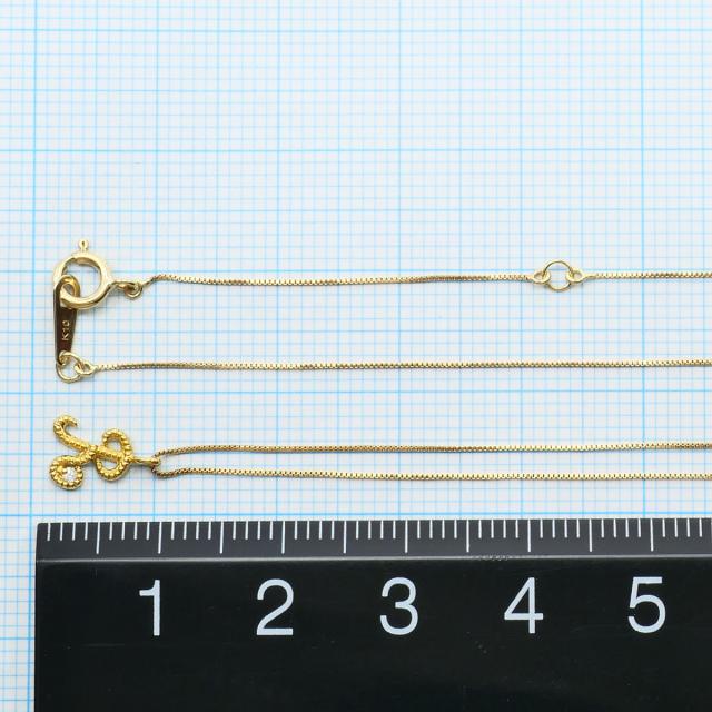 K18 18金 YG イエローゴールド K10 10金 YG イエローゴールド ネックレス ダイヤ 総重量約0.8g 約40cm 中古ジュエリー_3