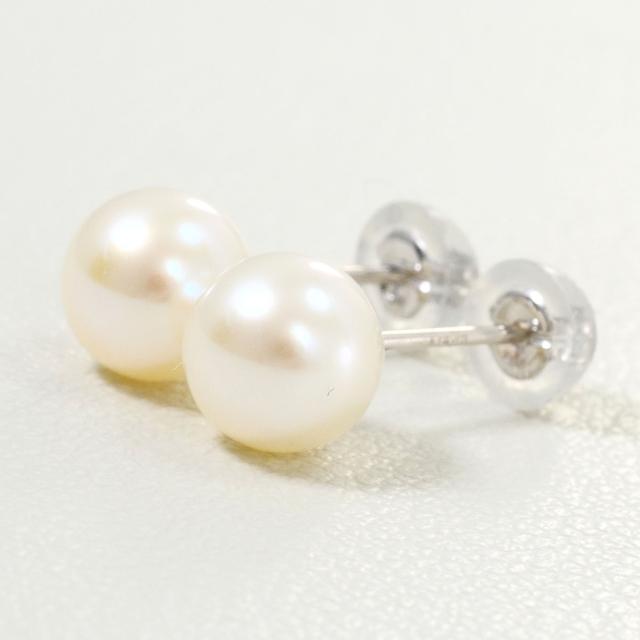 K14 14金 WG 白いことゴールド ピアス パール 総掛け目約0.8g 中古宝飾品