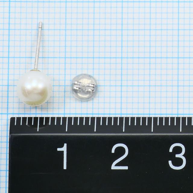 K14 14金 WG 白いことゴールド ピアス パール 総掛け目約0.8g 中古宝飾品
