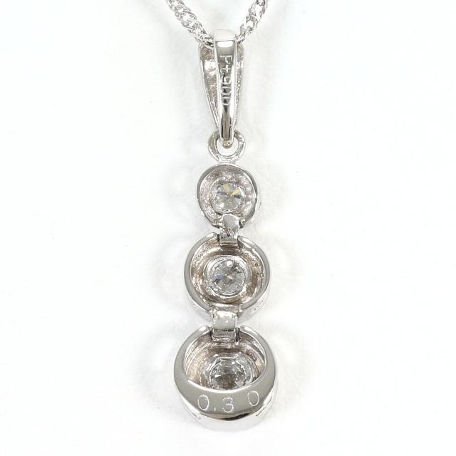 PT900 プラチナ PT850 プラチナ ネックレス ダイヤ 0.30ct 総重量約2.4 