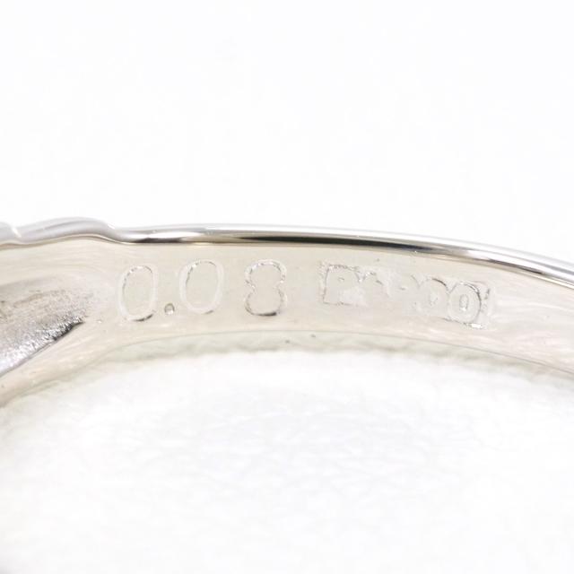 PT900 プラチナ リング・指輪 9号 ダイヤ 0.08ct 総重量約2.8g 中古ジュエリー_3