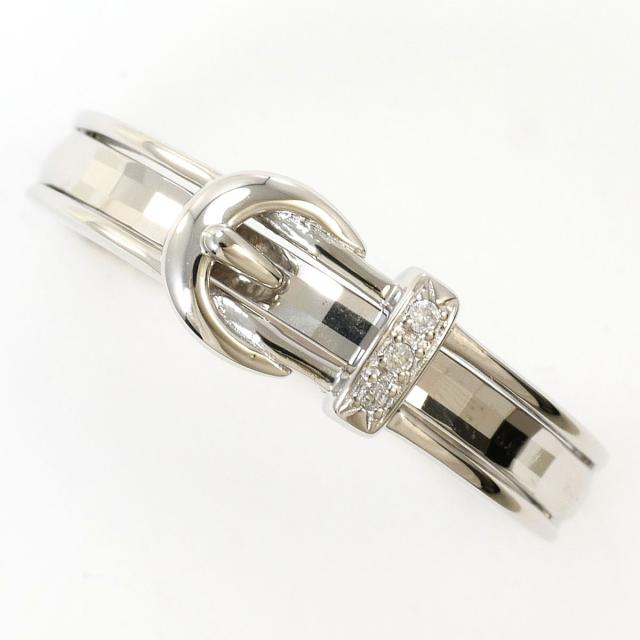 PT900 プラチナ リング・指輪 14号 ダイヤ 総重量約3.8g 中古ジュエリー