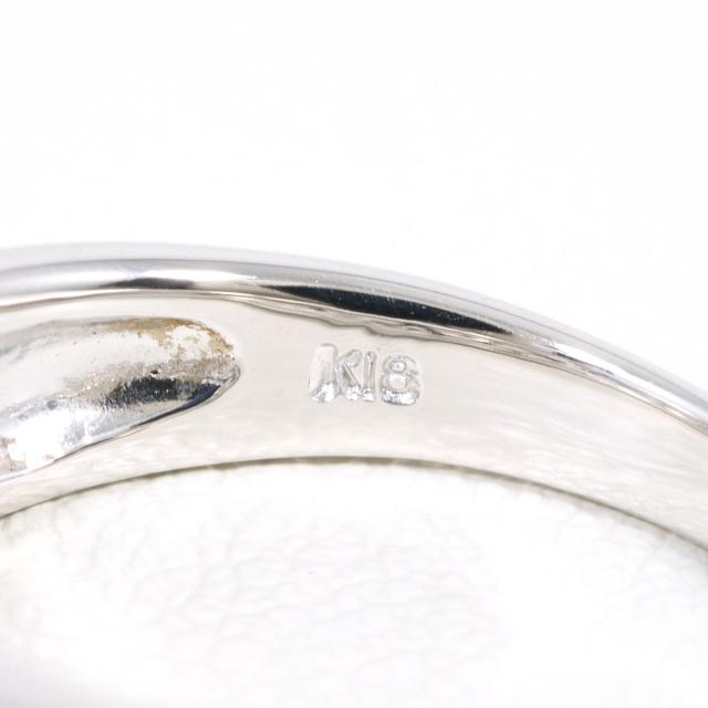 K18 18金 WG ホワイトゴールド リング・指輪 8.5号 ダイヤ 0.55ct カード鑑別書 総重量約3.6g 中古ジュエリー_4