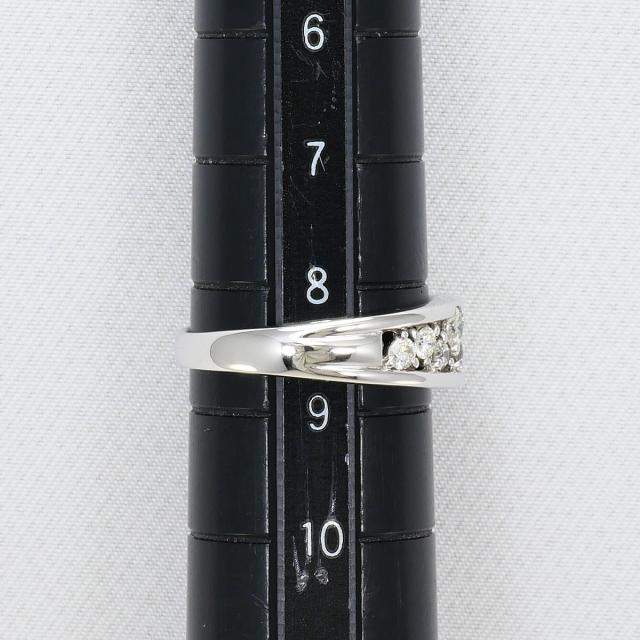 K18 18金 WG ホワイトゴールド リング・指輪 8.5号 ダイヤ 0.55ct カード鑑別書 総重量約3.6g 中古ジュエリー_7