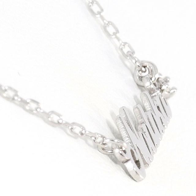 K10 10金 WG ホワイトゴールド ネックレス ダイヤ 0.01ct 総重量約1.4g 約42cm ジュエリー 中古_1