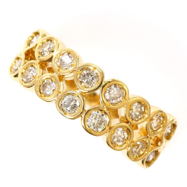 【通常価格より15%OFF】K18 18金 YG イエローゴールド リング・指輪 10号 ダイヤ 0.50ct カード鑑別書 総重量約4.8g 中古ジュエリー 83,215円