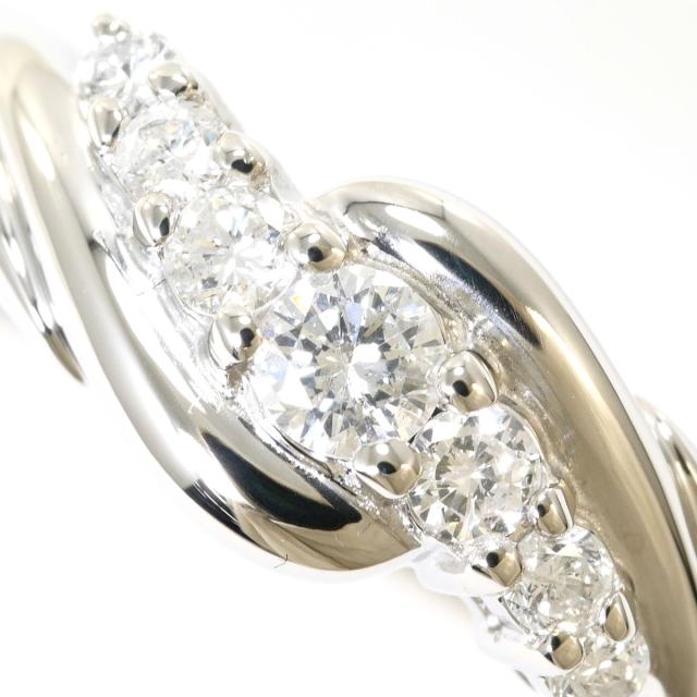 PT900 プラチナ リング・指輪 12.5号 ダイヤ 0.30ct カード鑑別書 総重量約3.7g 中古ジュエリー_1