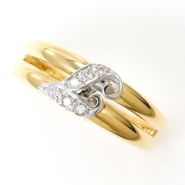 K18 18金 YG イエローゴールド リング・指輪 10号 ダイヤ 0.06ct 総 