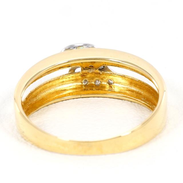 指輪 ダイヤモンド リング 0.06ct k18ゴールド 18金 ハートフラワー 