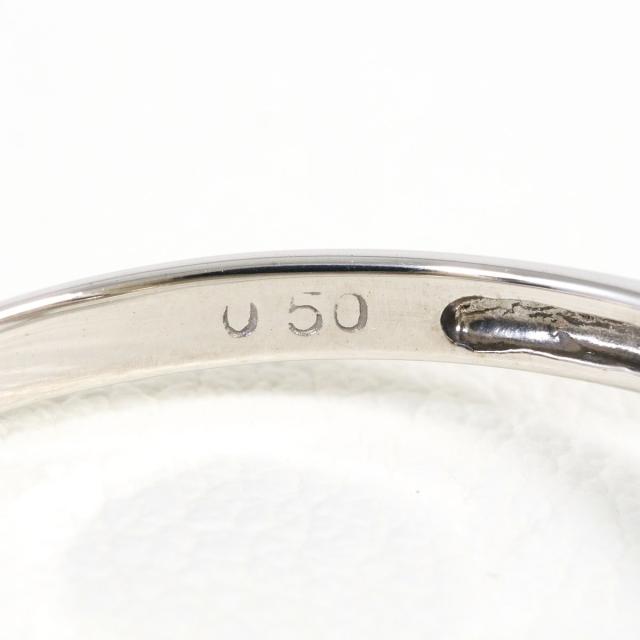 K14 14金 WG ホワイトゴールド リング・指輪 20号 ダイヤ 0.50ct 総重量約1.5g 中古ジュエリー_4