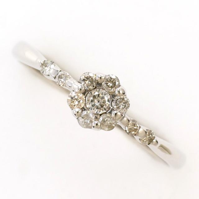 K14PG ダイヤモンド リング 0.20CT K18PG ダイヤモンド リング 0.20ct 