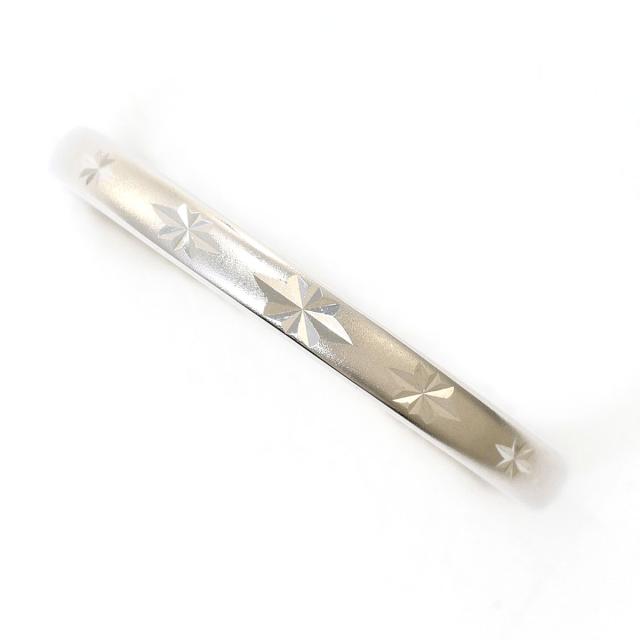 K10 10金 WG 白いことゴールド 輪っか・指環 10号 総掛け目約1.3g 中古宝飾品
