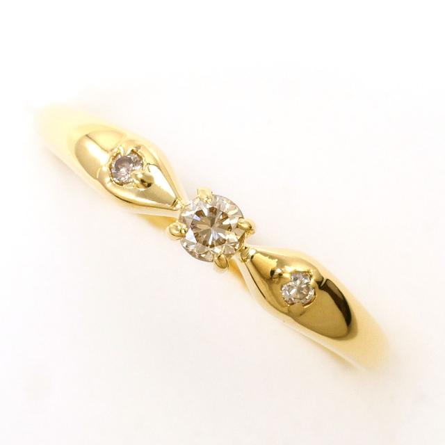 【通常価格より15%OFF】K18 18金 YG イエローゴールド リング・指輪 7号 ダイヤ 0.10 ct 総重量約1.4g 中古ジュエリー 33,040円
