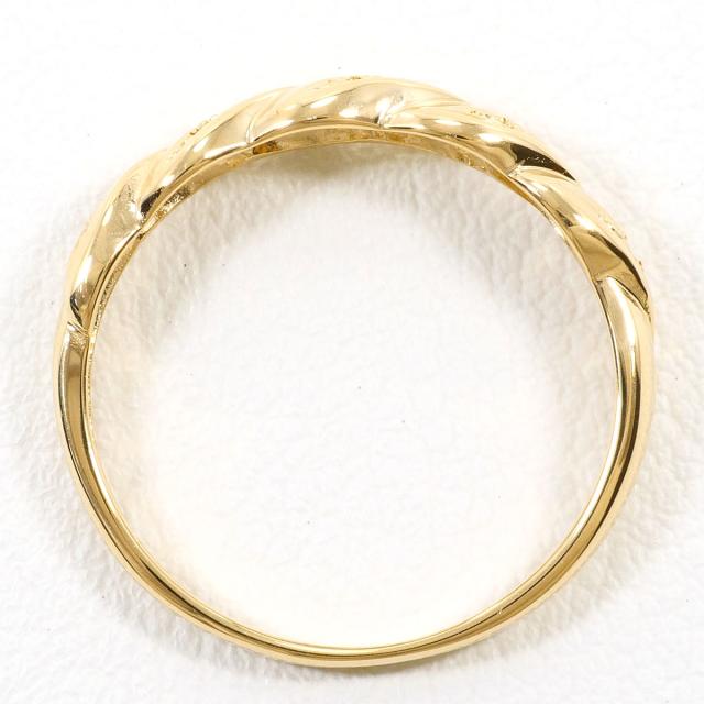 K18 18金 YG イエローゴールド リング・指輪 9号 ダイヤ 0.04ct 総重量約1.9g 中古ジュエリー_1