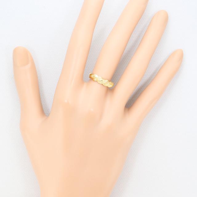 K18 18金 YG イエローゴールド リング・指輪 9号 ダイヤ 0.04ct 総重量約1.9g 中古ジュエリー_5