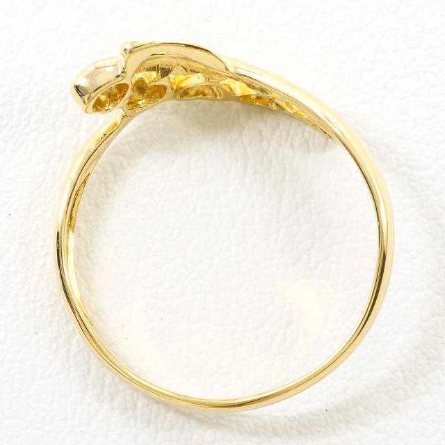 K18 18金 YG イエローゴールド リング・指輪 12号 ダイヤ 0.02ct 総重量約1.8g 中古ジュエリー_1