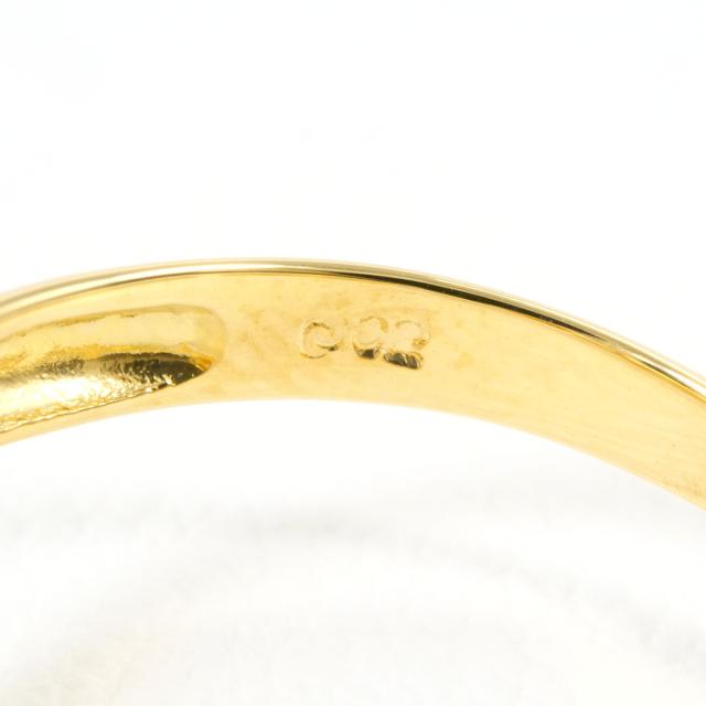K18 18金 YG イエローゴールド リング・指輪 12号 ダイヤ 0.02ct 総重量約1.8g 中古ジュエリー_4