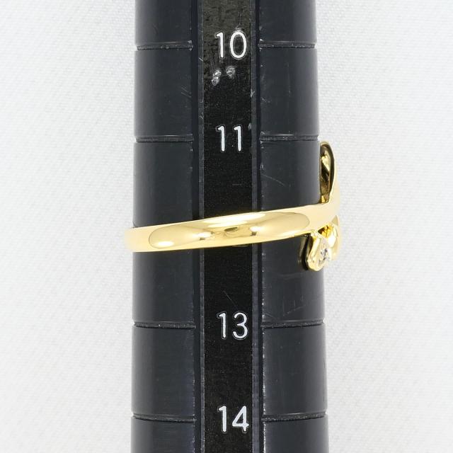 K18 18金 YG イエローゴールド リング・指輪 12号 ダイヤ 0.02ct 総重量約1.8g 中古ジュエリー_6
